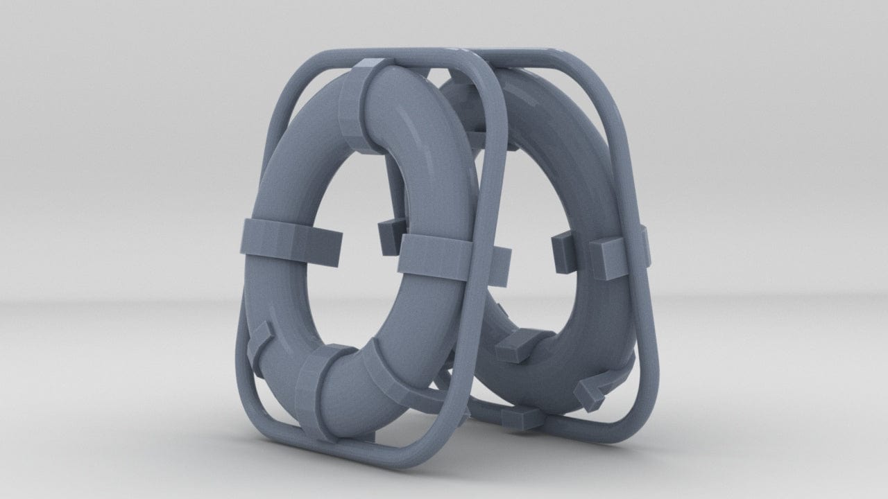 1/48 USS PCF Pilot House Life Ring Set (2pcs) - distefan 3d print