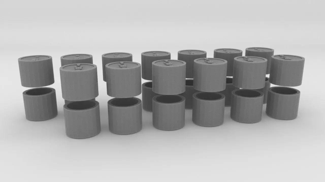 1/48 HMCS Depth Charges Set v2 13pcs - distefan 3d print