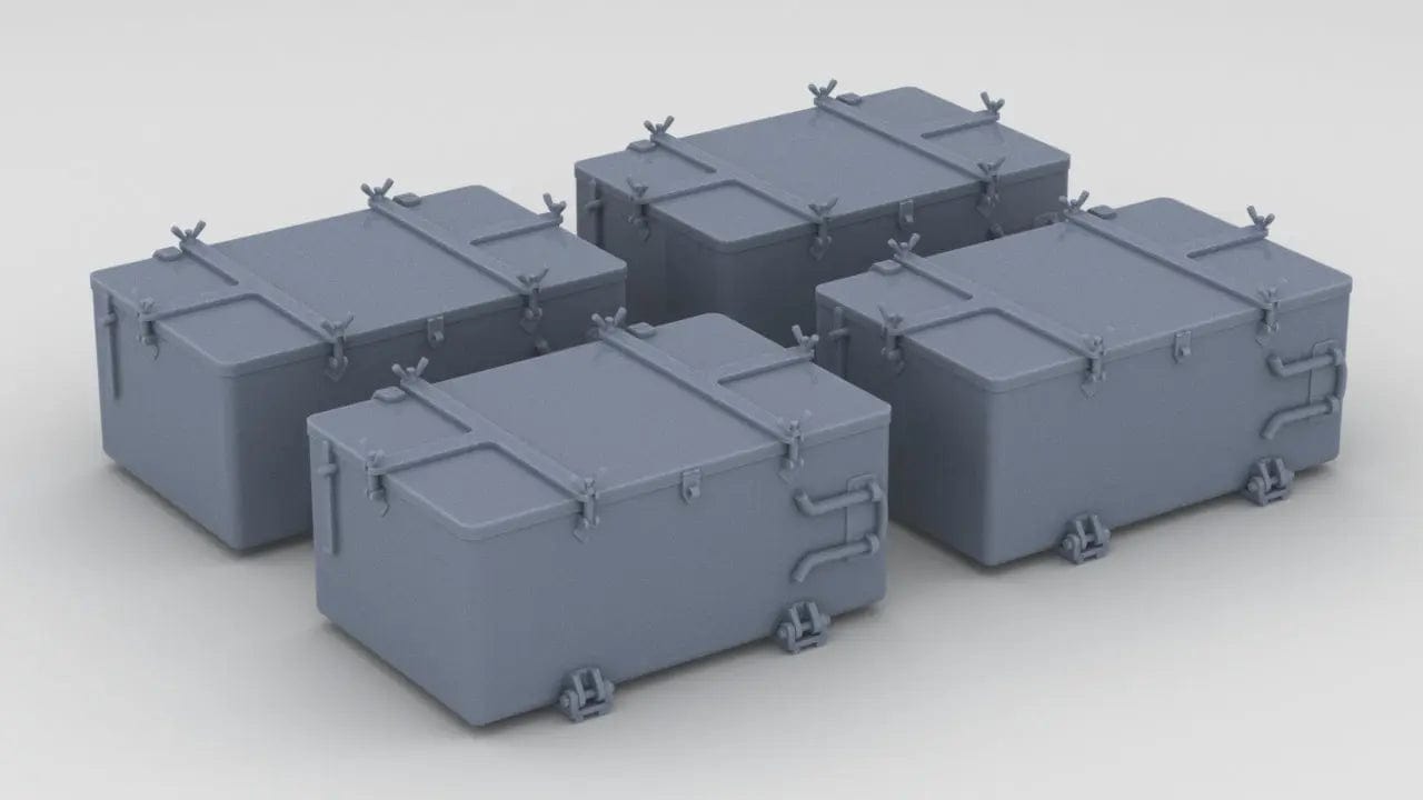 1/48 IJN Storage Box 25mm Double Set (4pcs) - distefan 3d print