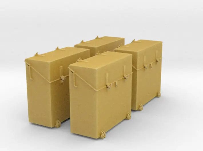 1/48 IJN storage box 25mm triple set 4pcs - distefan 3d print