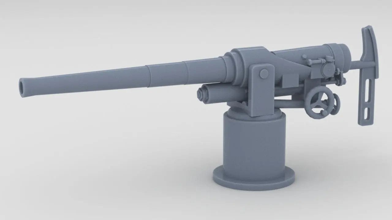1/48 RN QF 12-Pounder (76.2 mm) Gun - distefan 3d print