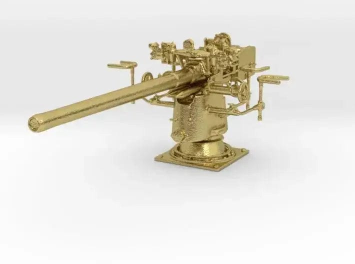 1/48 UBoot 8.8 cm SK C/35 naval deck mount brass - distefan 3d print