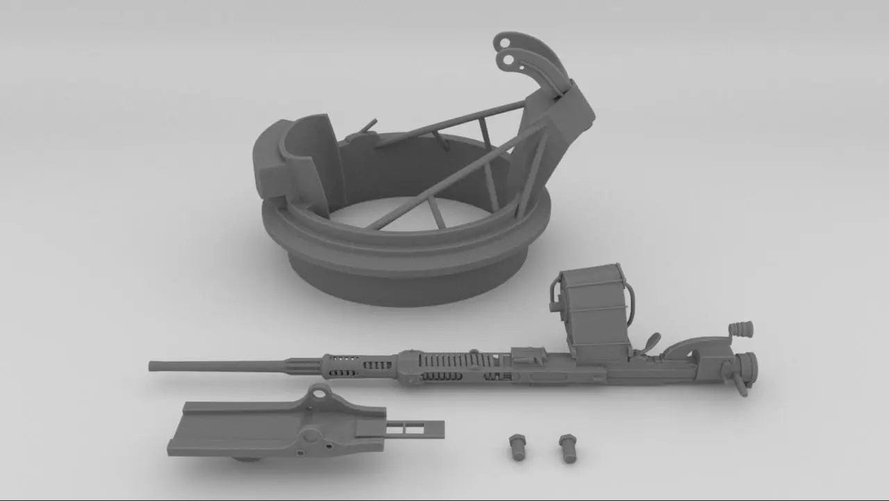 1/48 US PT Boat 20mm Mount Mk-12 MOD1 w. 20mm Oerlikon - distefan 3d print