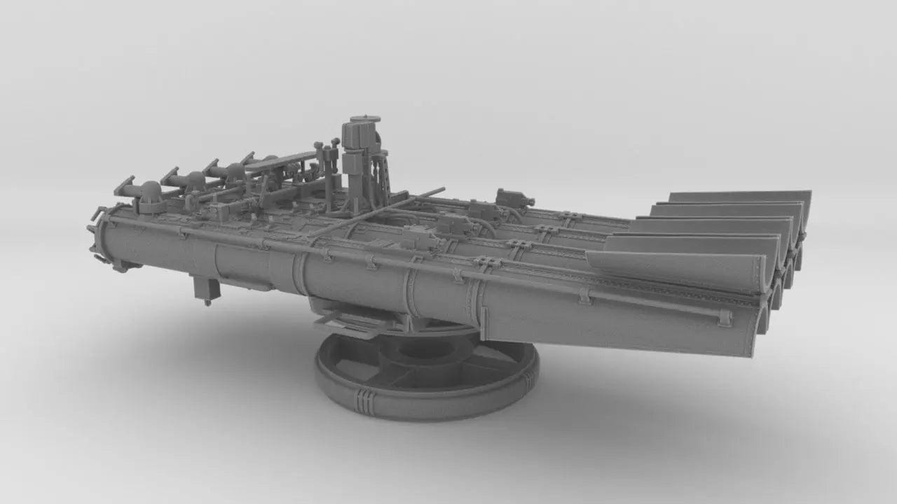 1/48 USN 21in Quadruple Torpedo Tubes Open - distefan 3d print