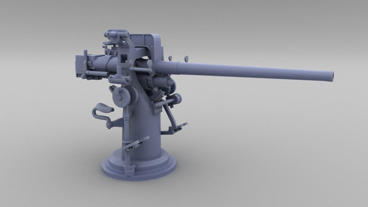 1/48 USN 3 inch 50 Cal Deck Mount - distefan 3d print