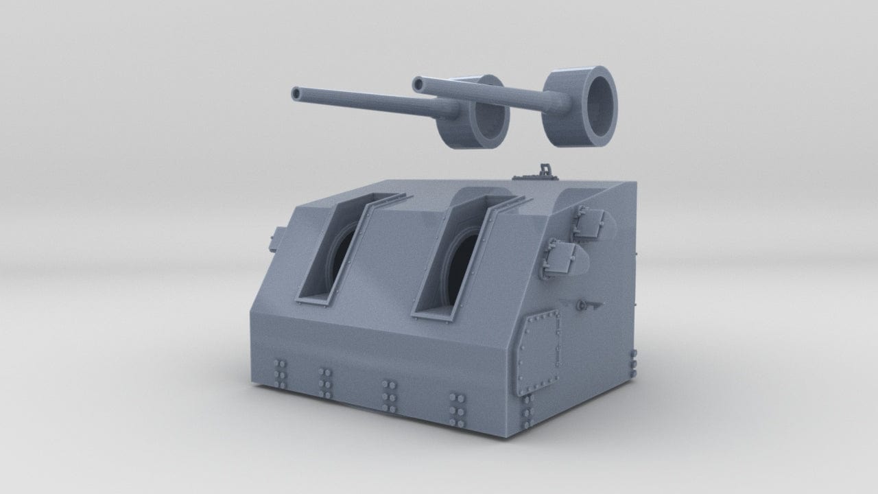 1/48 USN 5"/38 Cal. Mk.38 Twin Mount Set - distefan 3d print