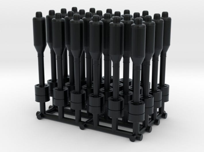 1/48 USN hedgehog projectiles set 24pcs - distefan 3d print