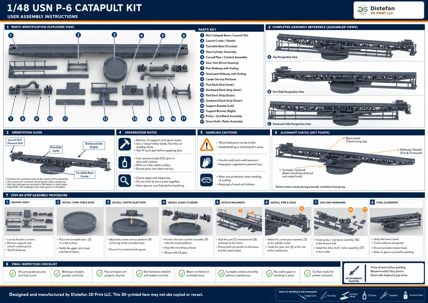 1/48 USN P-6 Catapult Kit - distefan 3d print
