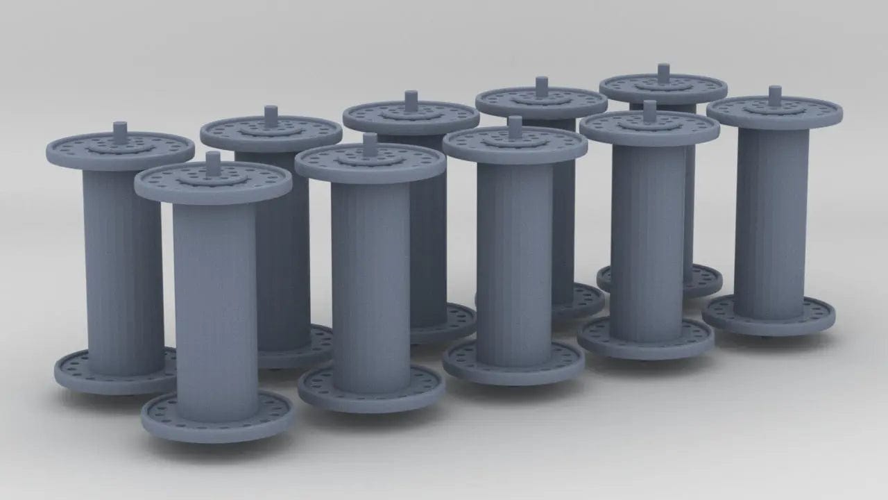 1/48 USN Reel Hoses (Mid) Set (10pcs) - distefan 3d print