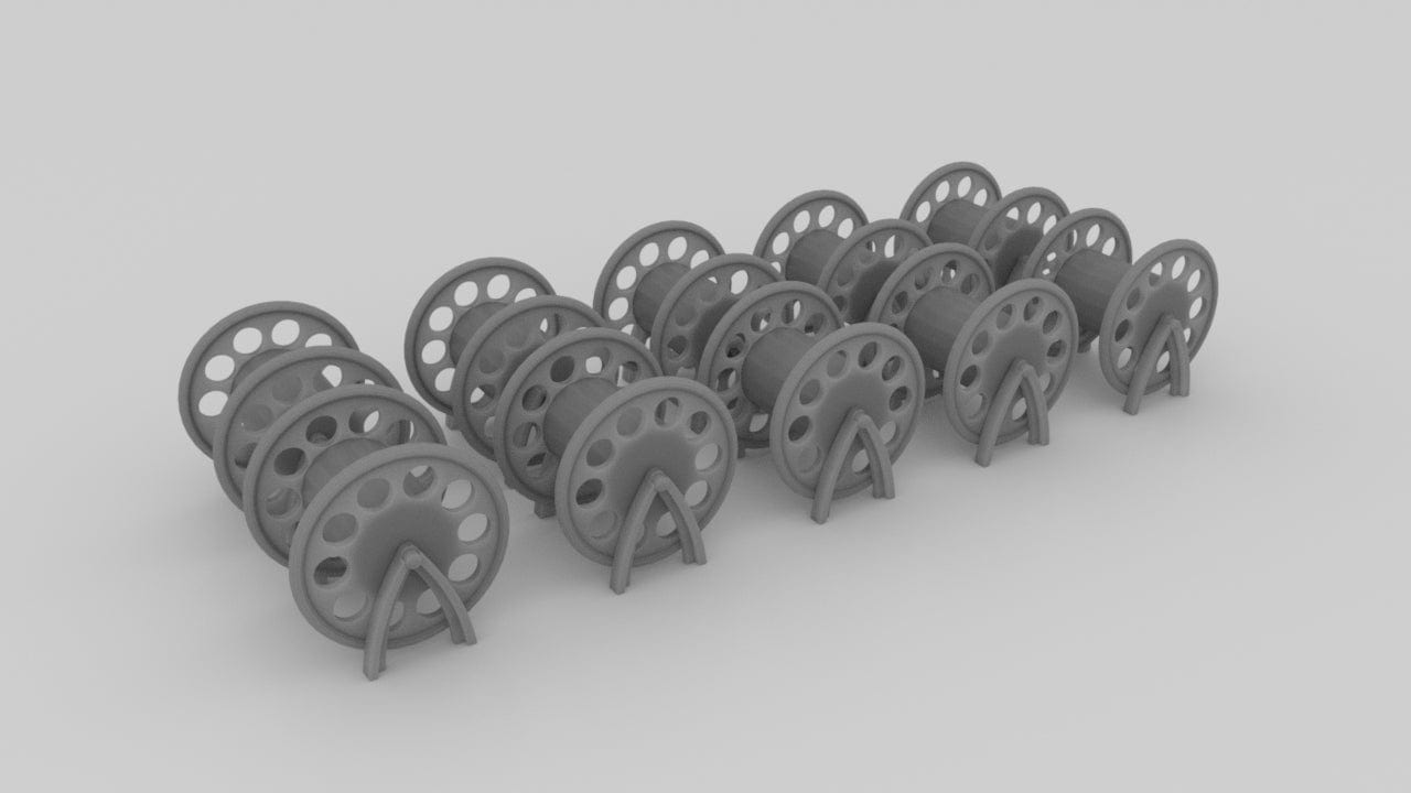 1/48 USN Rope Reels Small Set 10pcs - distefan 3d print