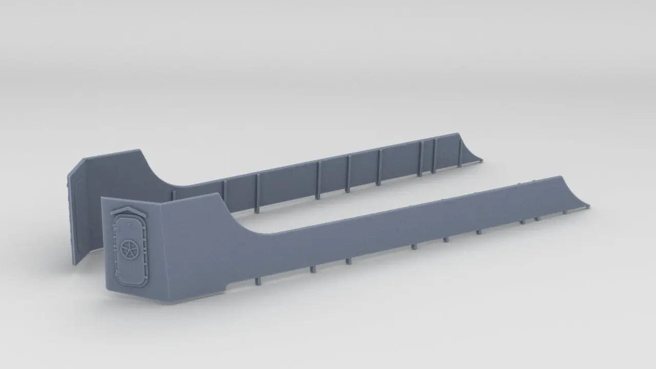 1/48 USS Cecil J. Doyle Bulwark Set (2pcs) - distefan 3d print