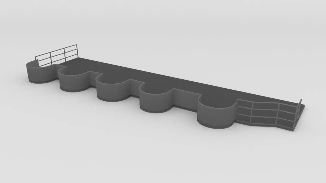 1/48 USS Enterprise Side Hull Tub Platform for Oerlikon 20mm (Station) - distefan 3d print