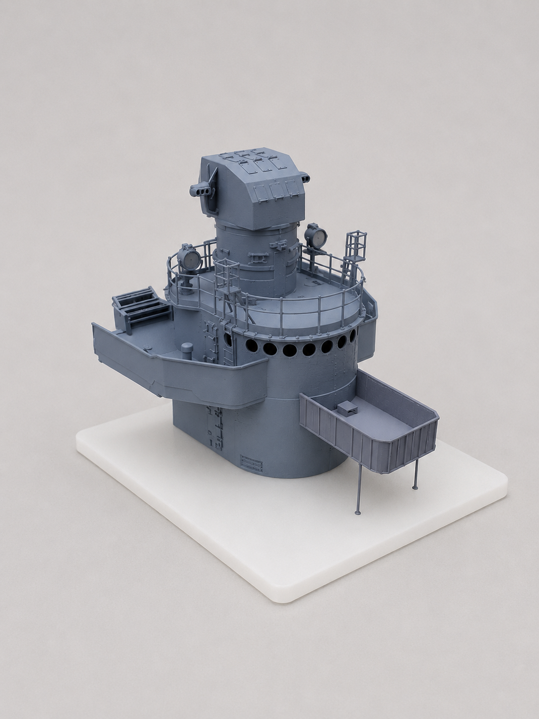1/48 USS Fletcher 20mm Gun (Round Bridge) Tub - distefan 3d print