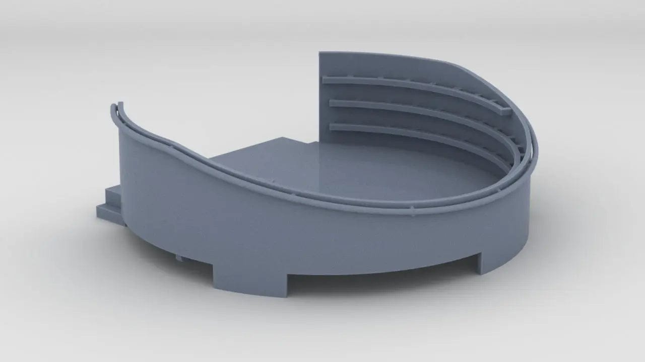 1/48 USS Iowa BB-61 Aft 40mm Quad Gun Tub Port - distefan 3d print