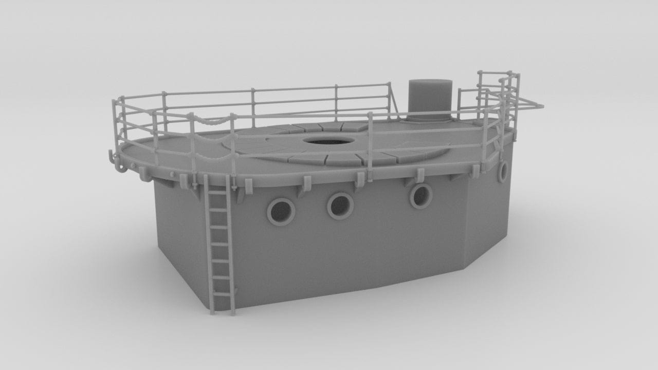 1/48 USS Ward Aft Deck House - distefan 3d print