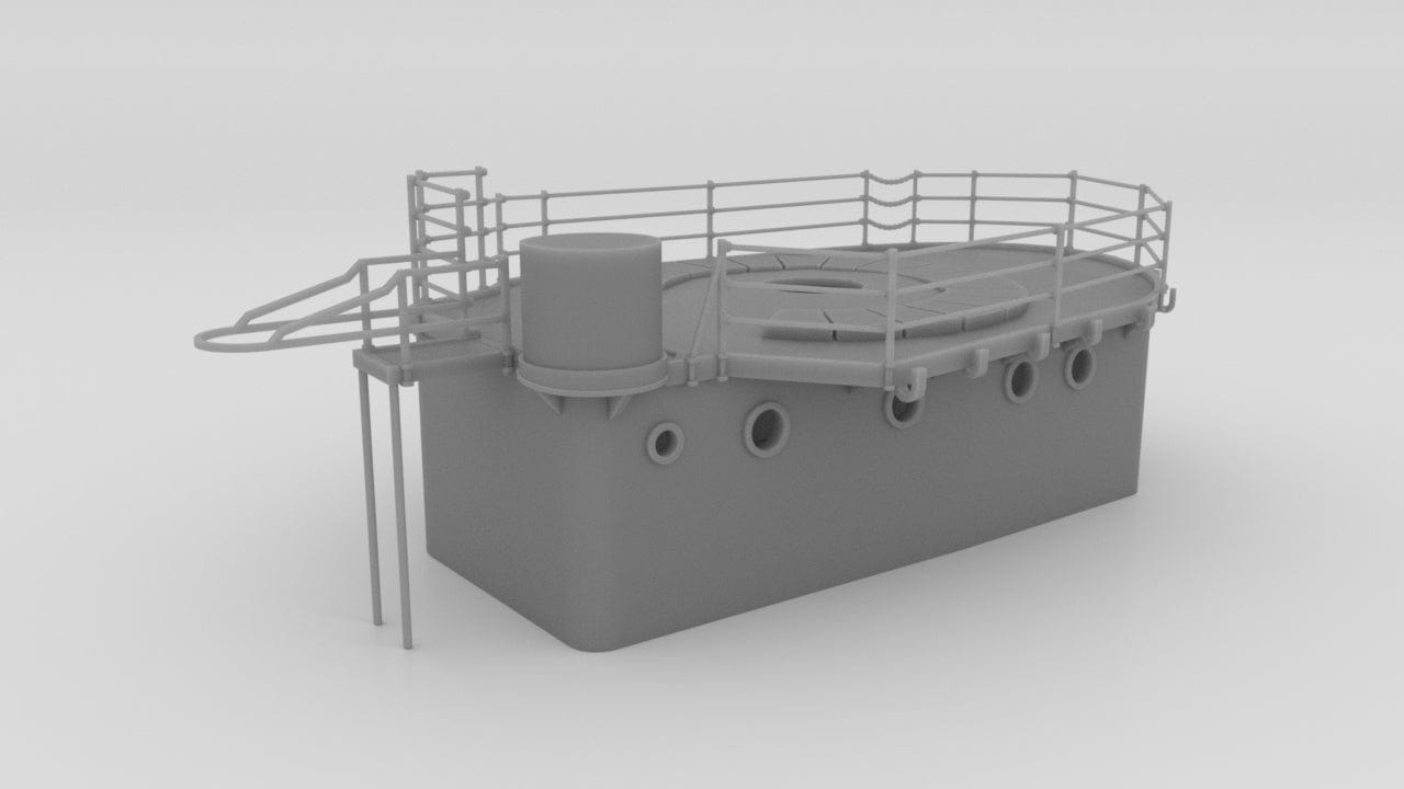 1/48 USS Ward Aft Deck House - distefan 3d print