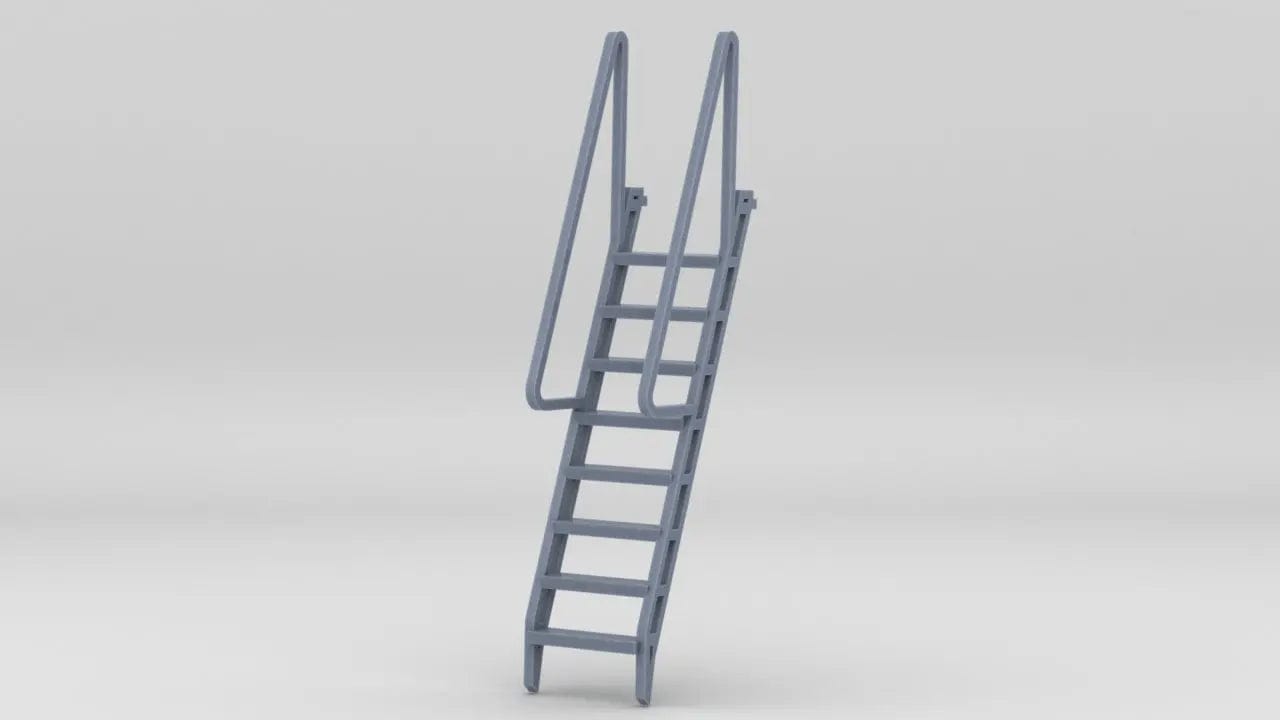 1/48 USS Ward Aft Deck House Stairs - distefan 3d print