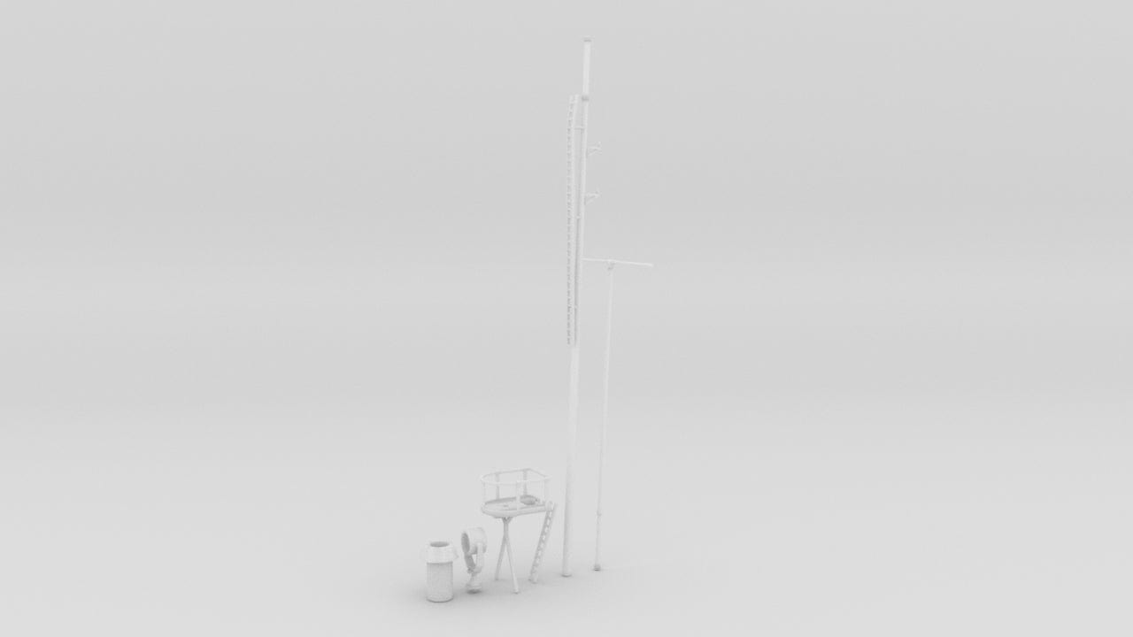 1/48 USS Ward Forward Mast Kit 3dspro