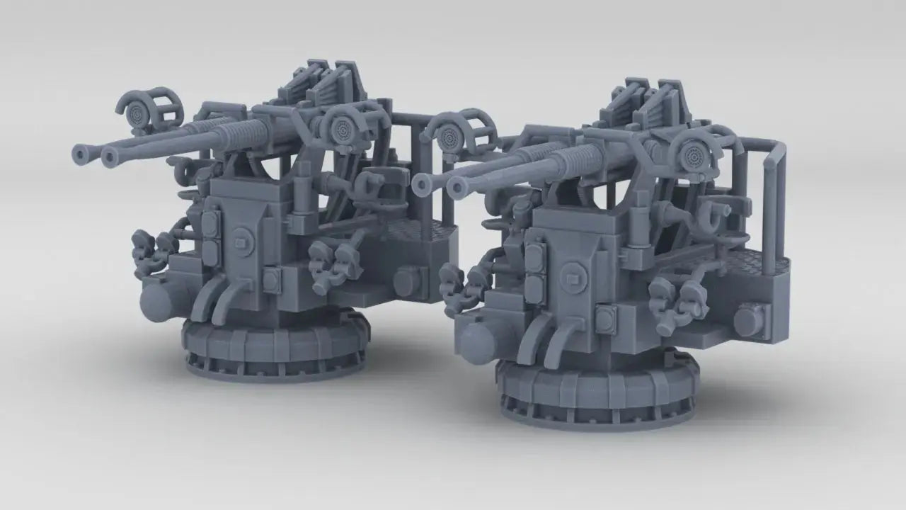 1/485 USN Twin 40mm Bofors Mount Set (2pcs) - distefan 3d print