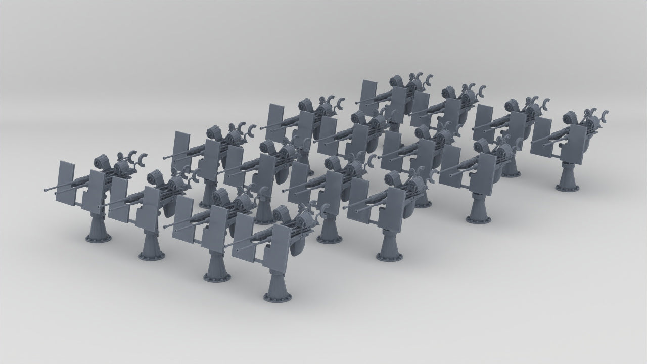 1/485 USN Twin 20mm Oerlikon Mk10 Set (16pcs) Resin3Dinteractive