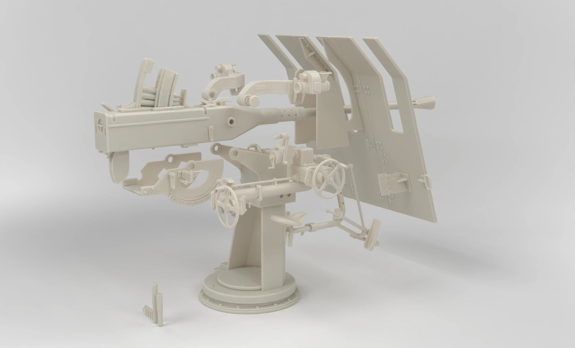 1/5 DKM barrel for 3.7cm flak M42 single mount 3dspro