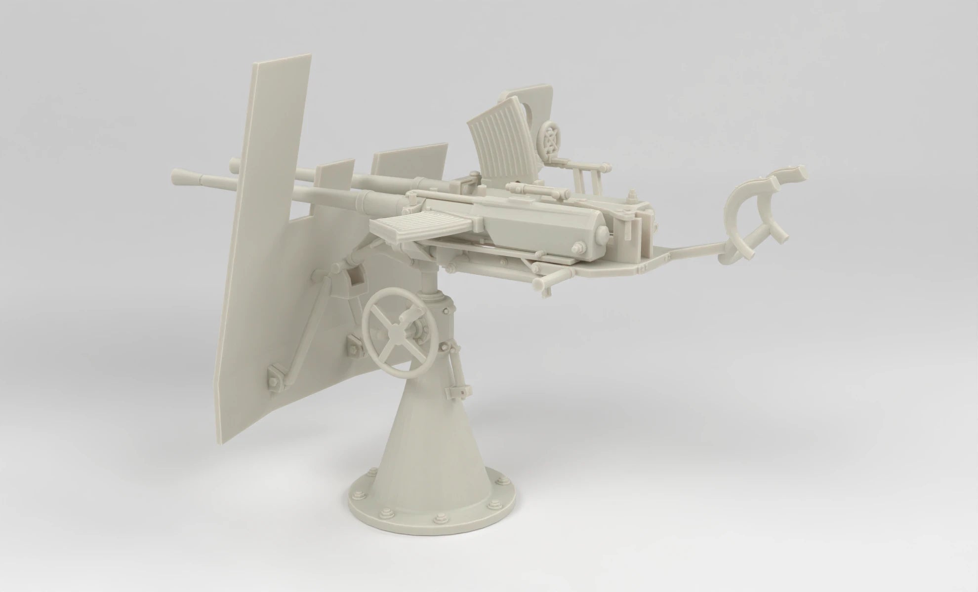 1/5 DKM Double 20mm C/30 Flak w/ Shield 3dspro – alternate view