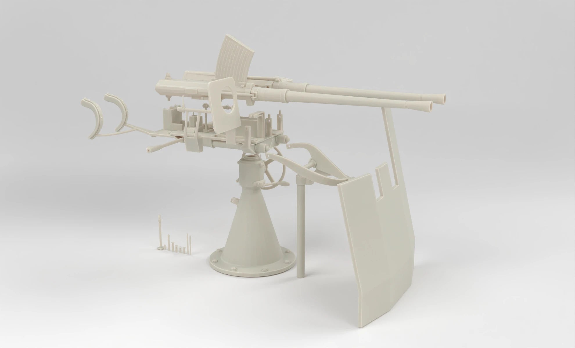 1/5 DKM Double 20mm C/30 Flak w/ Shield 3dspro