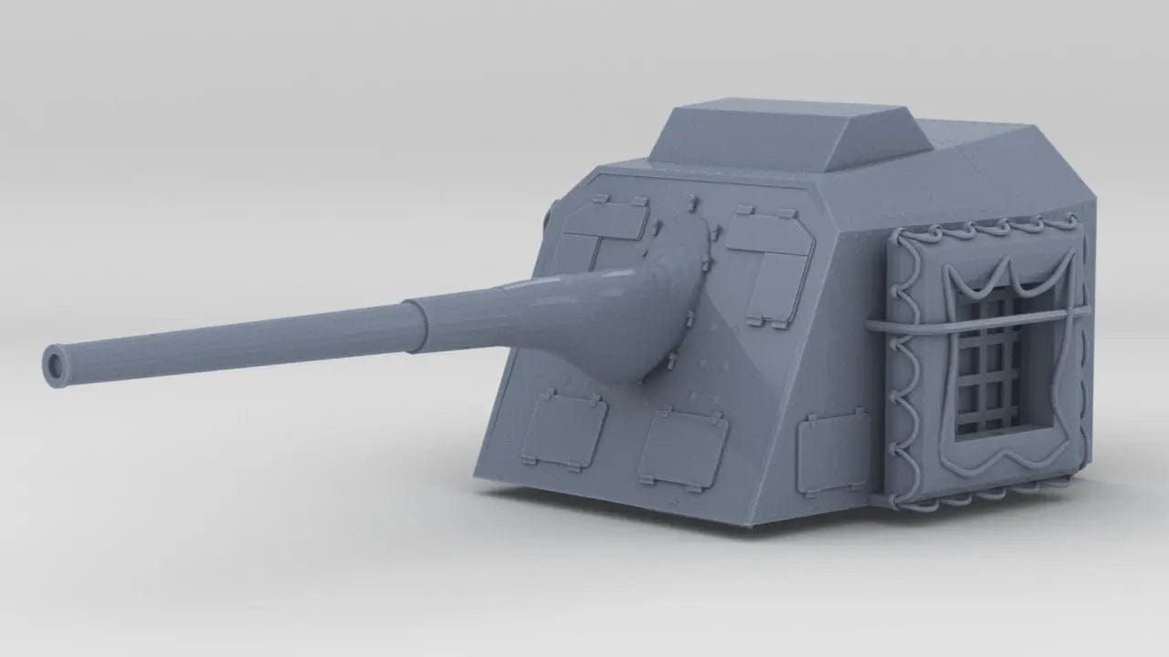 1/50 DKM 15cm/55 (5.9in) TBts KC/36 Single Mount - distefan 3d print