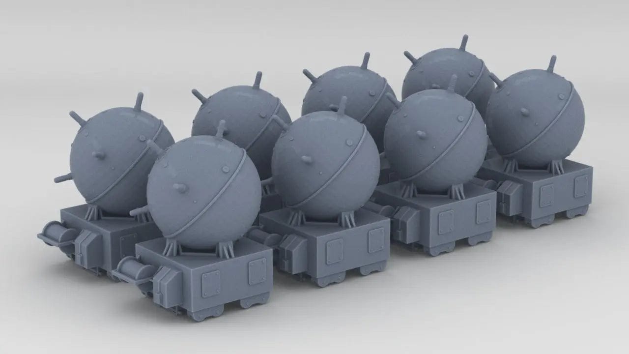 1/50 DKM Naval Mine Set (8pcs) - distefan 3d print