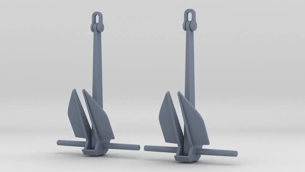 1/50 USN Anchor Danforth 2500kg. Set (2pcs) - distefan 3d print