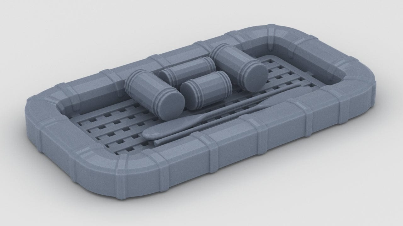 1/50 USN Carly Float Square w/ Aid Kit & Oars - distefan 3d print