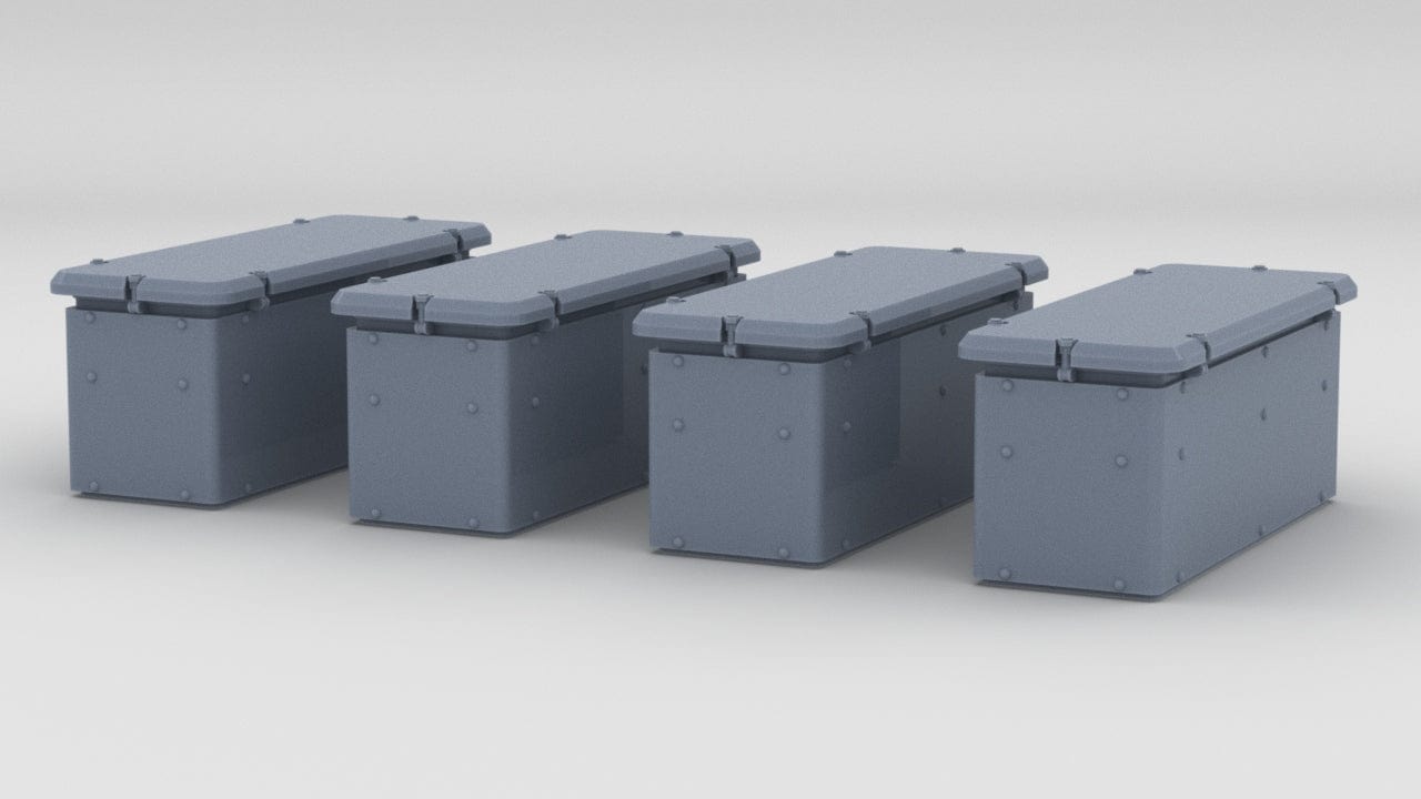 1/50 USN Oerlikon 20mm Storage Locker Set (4pcs) - distefan 3d print
