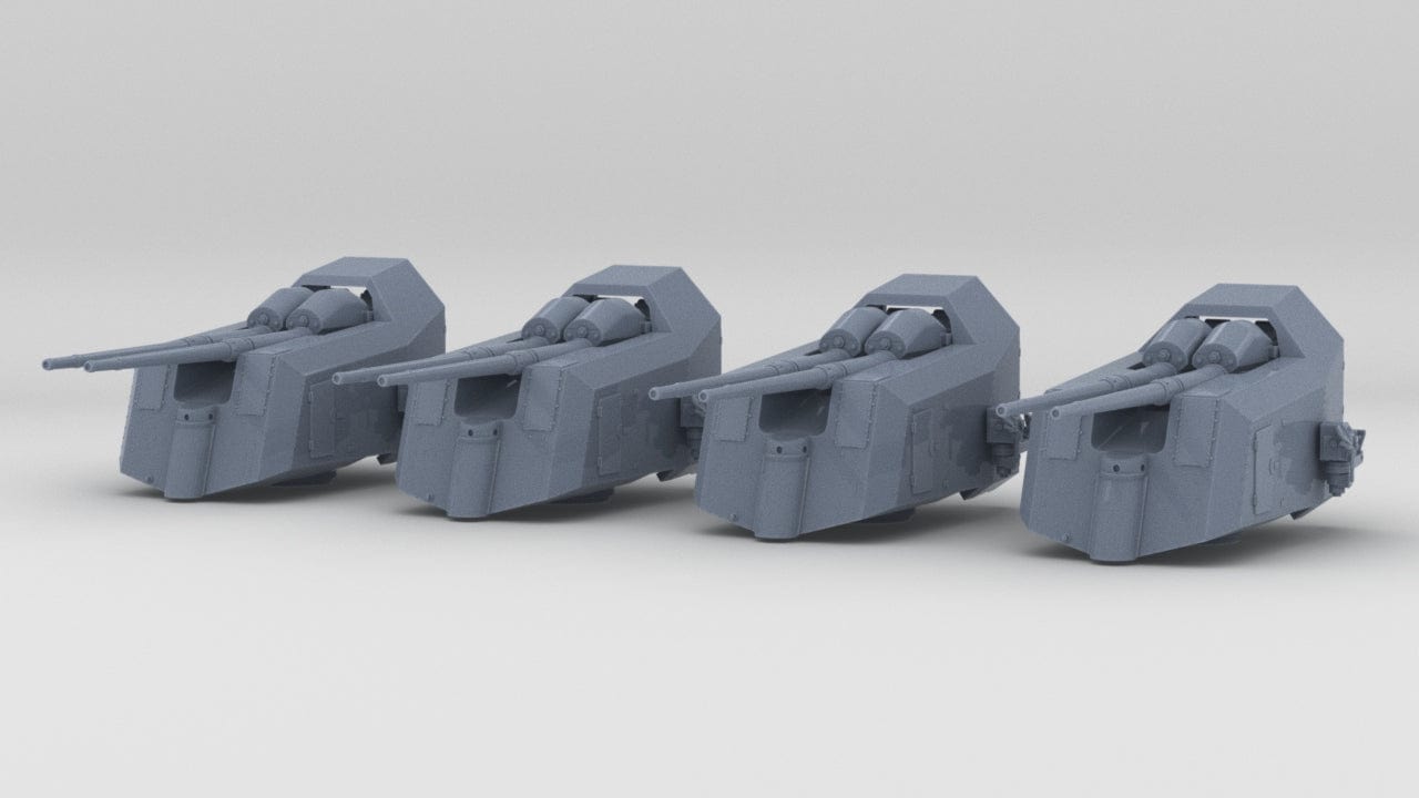 1/500 DKM Flak 10.5cm SK C/37 Set (4pcs) - distefan 3d print