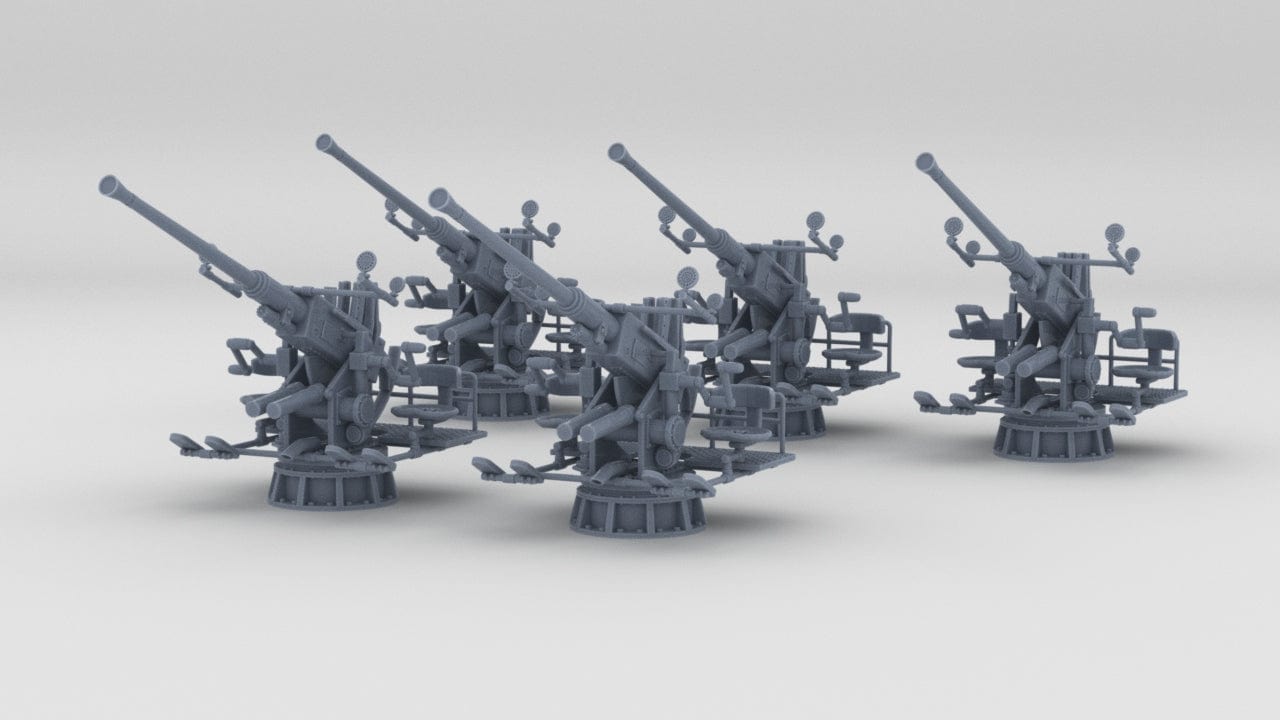 1/500 USN Single 40mm Bofors Elevated Set (5pcs) - distefan 3d print