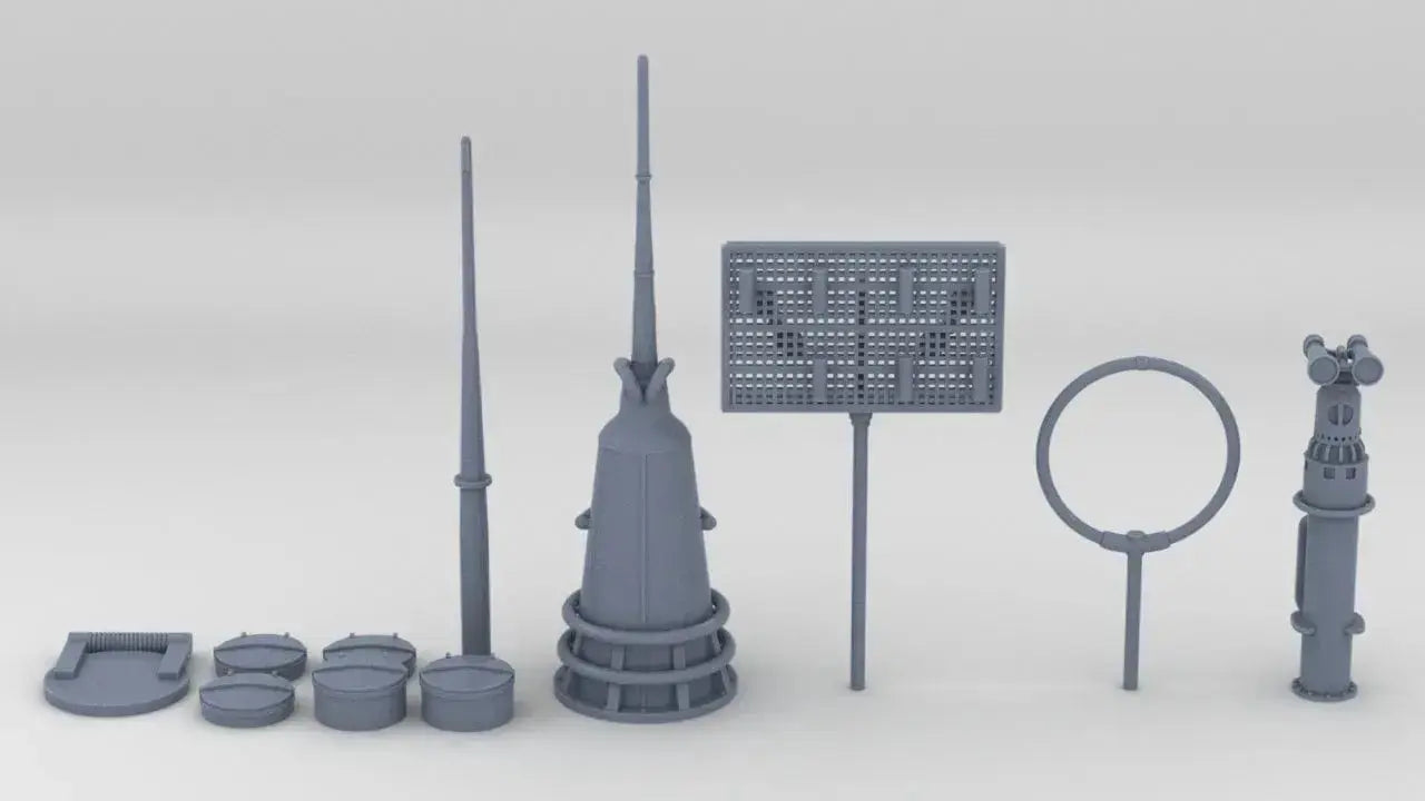 1/56 DKM U-Boot VIIC/41 - U-441 Conning Tower Detail Kit - distefan 3d print