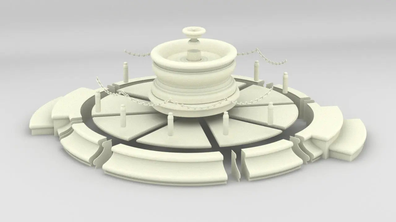 1/6 Czechoslovak Fountain, chateau Zákupy Kit - distefan 3d print