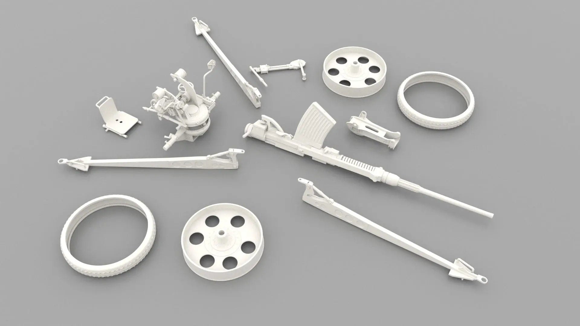 1/6 German 20mm Oerlikon Flak-28 - Mount - distefan 3d print