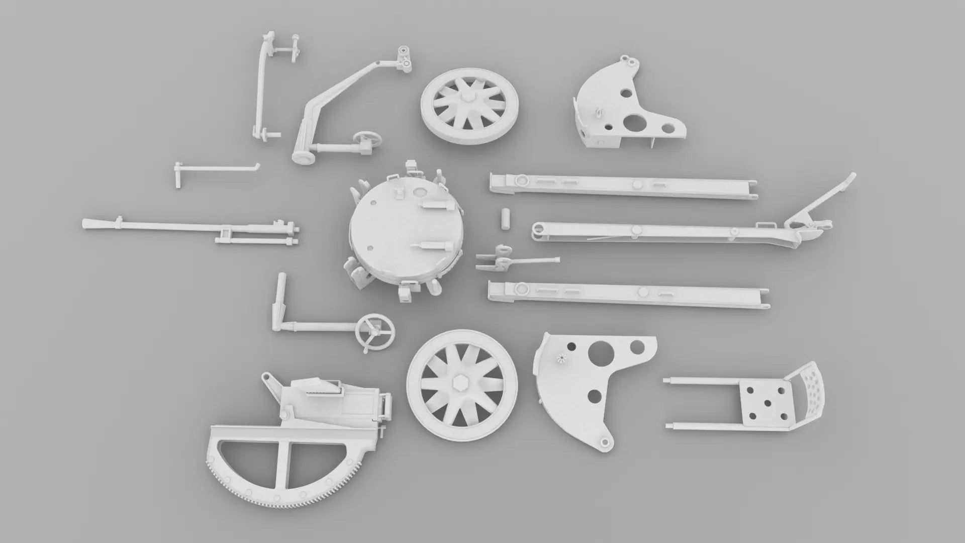 1/6 Italian Breda 20/65 Model 35 - Assembly Kit 3dspro