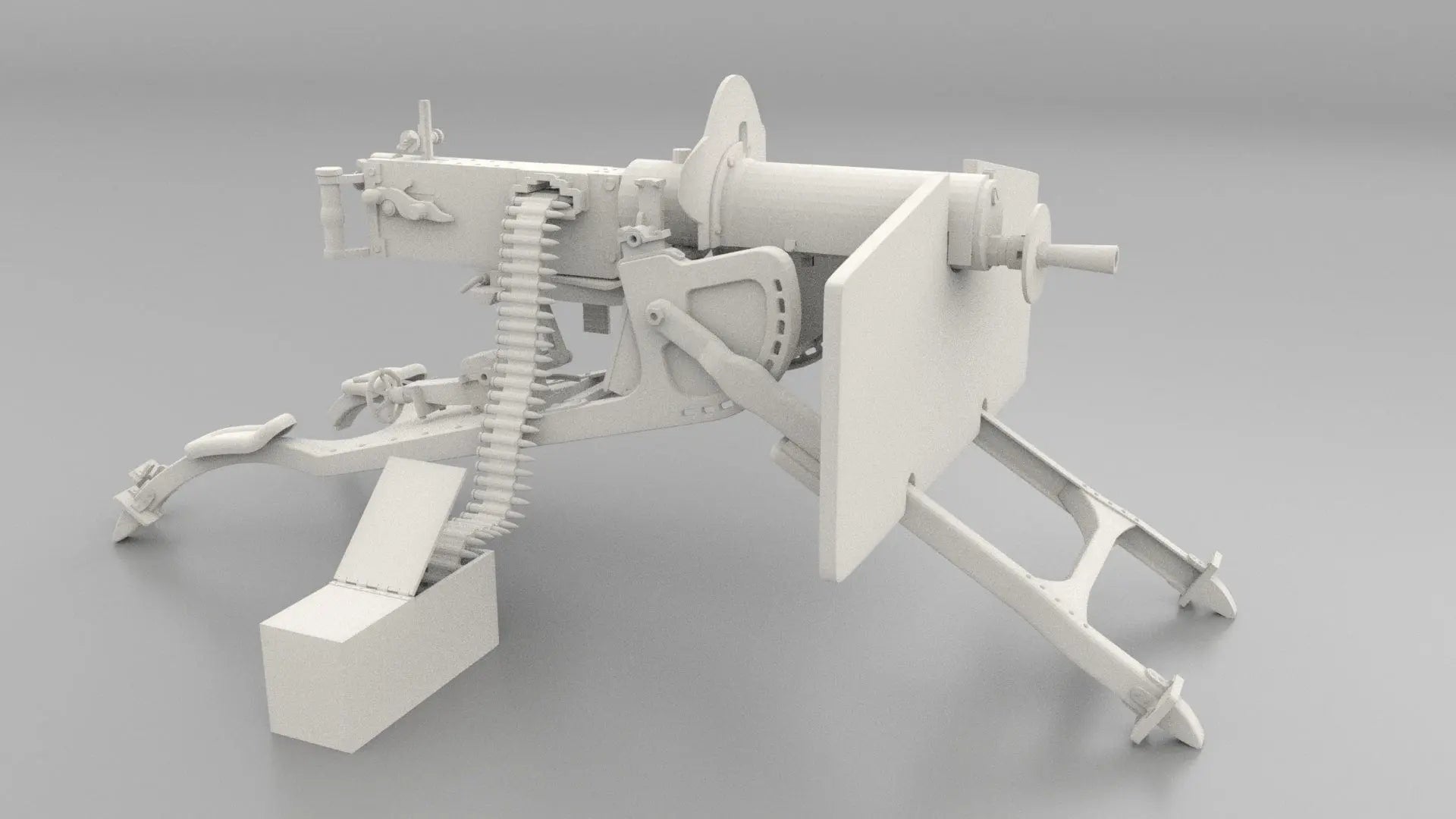 Supercharge Your Display: 1/6 MG 08 Machine Gun - Shield (Unpainted)