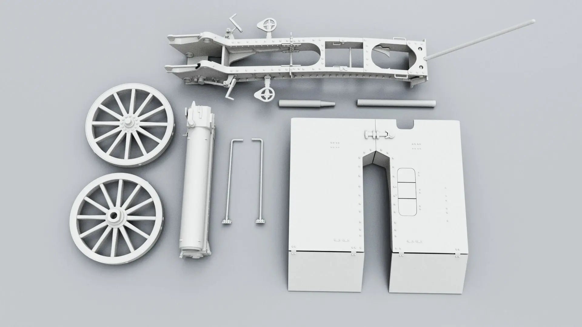 1/6 Poland 7.5cm Skoda Gebirgskanone M.15 Barrel 3dspro