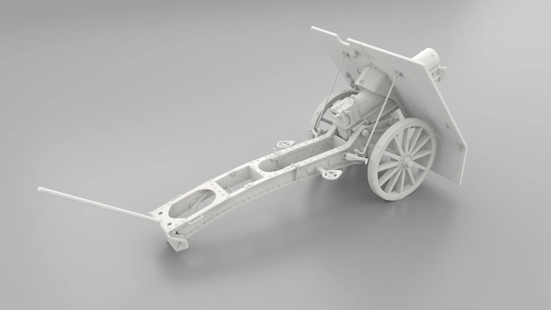 1/6 Poland 7.5cm Skoda Gebirgskanone M.15 Barrel 3dspro