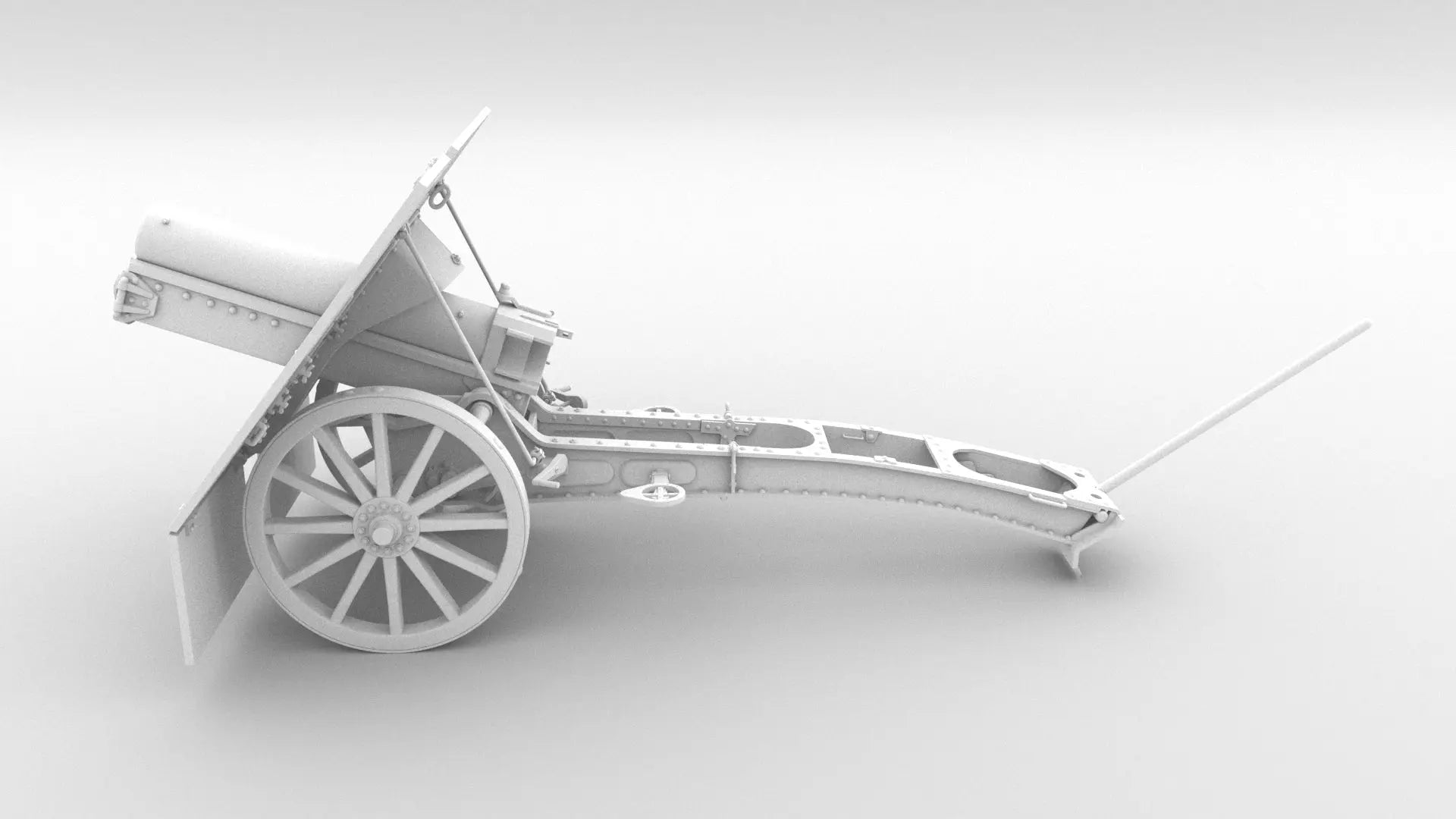1/6 Poland 7.5cm Skoda Gebirgskanone M.15 Barrel 3dspro