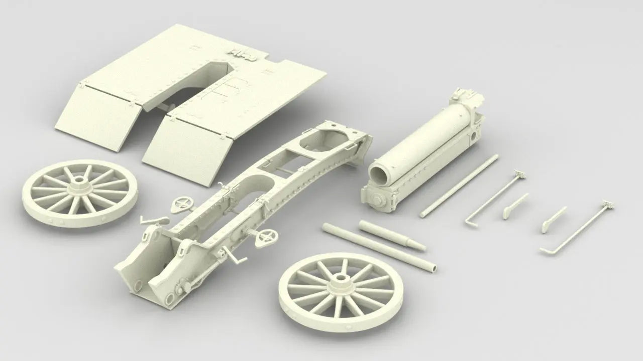 1/6 Polish Skoda 75 mm Model 1928 (75 mm M.28) Kit 3dspro