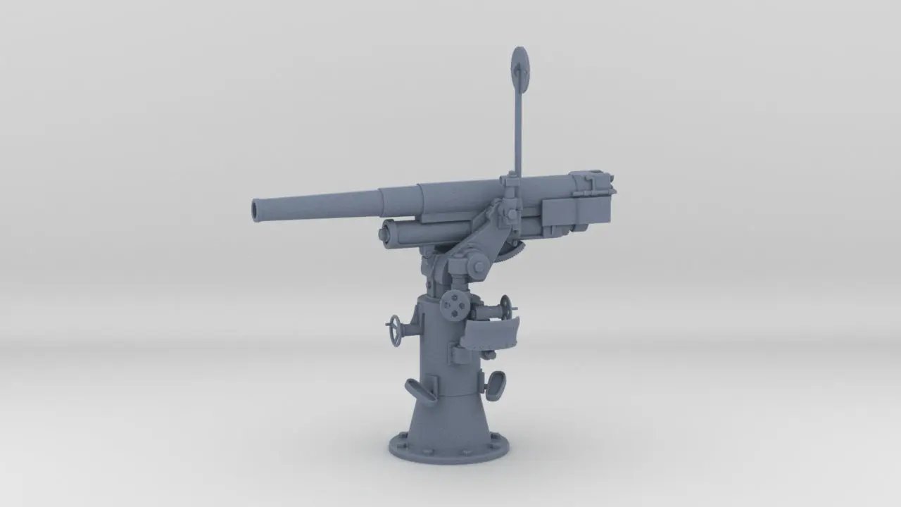 1/6 Russian 3in/76.2mm Lender Model 1914/15 AA Gun - distefan 3d print