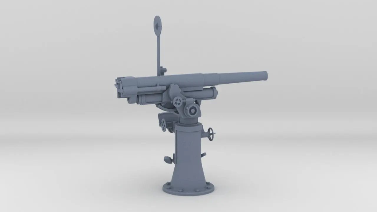 1/6 Russian 3in/76.2mm Lender Model 1914/15 AA Gun - distefan 3d print