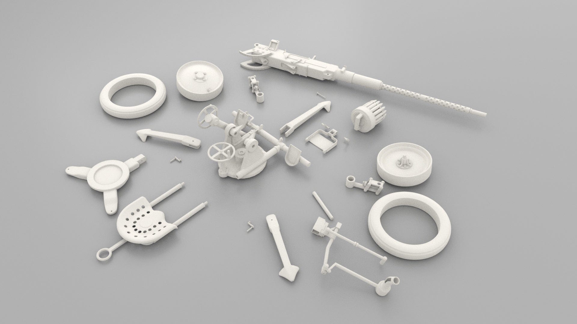 Complete Your M-40's Ground Presence: 1/6 Swedish Bofors 20 mm M-40 - Tires Set (Distefan 3D Print)