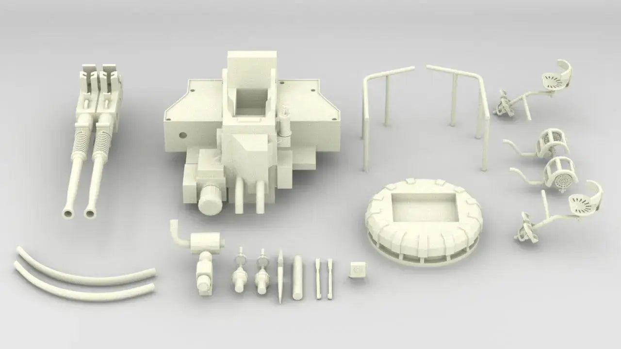 1/6 USN Twin 40mm Bofors Mount Kit - distefan 3d print