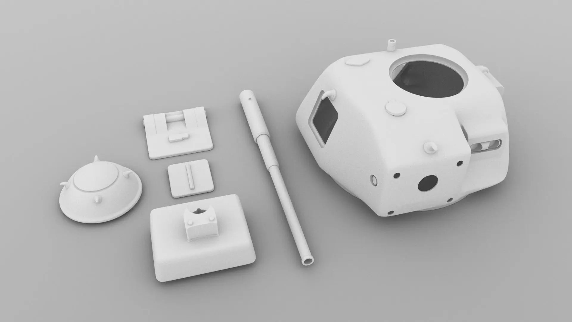 1/6 Vanatorul de Care R-35 Turret Set 3dspro