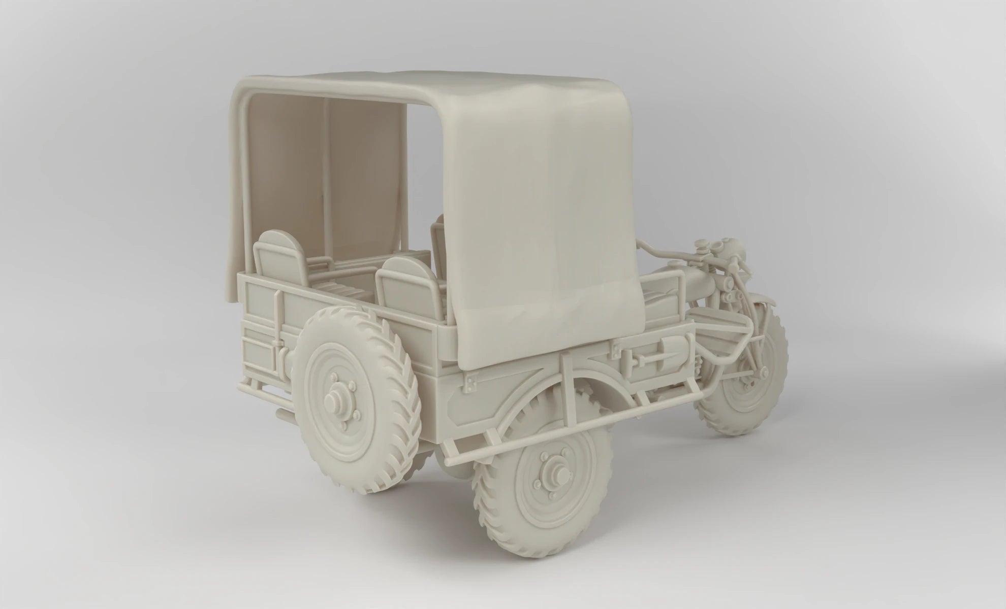 1/6 Belgium Tricycle FN Tricar T3 (4 seat) Set 3dspro