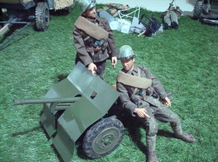 1/6 Bofors 37 mm anti-tank gun - carriage cradle 3d printed